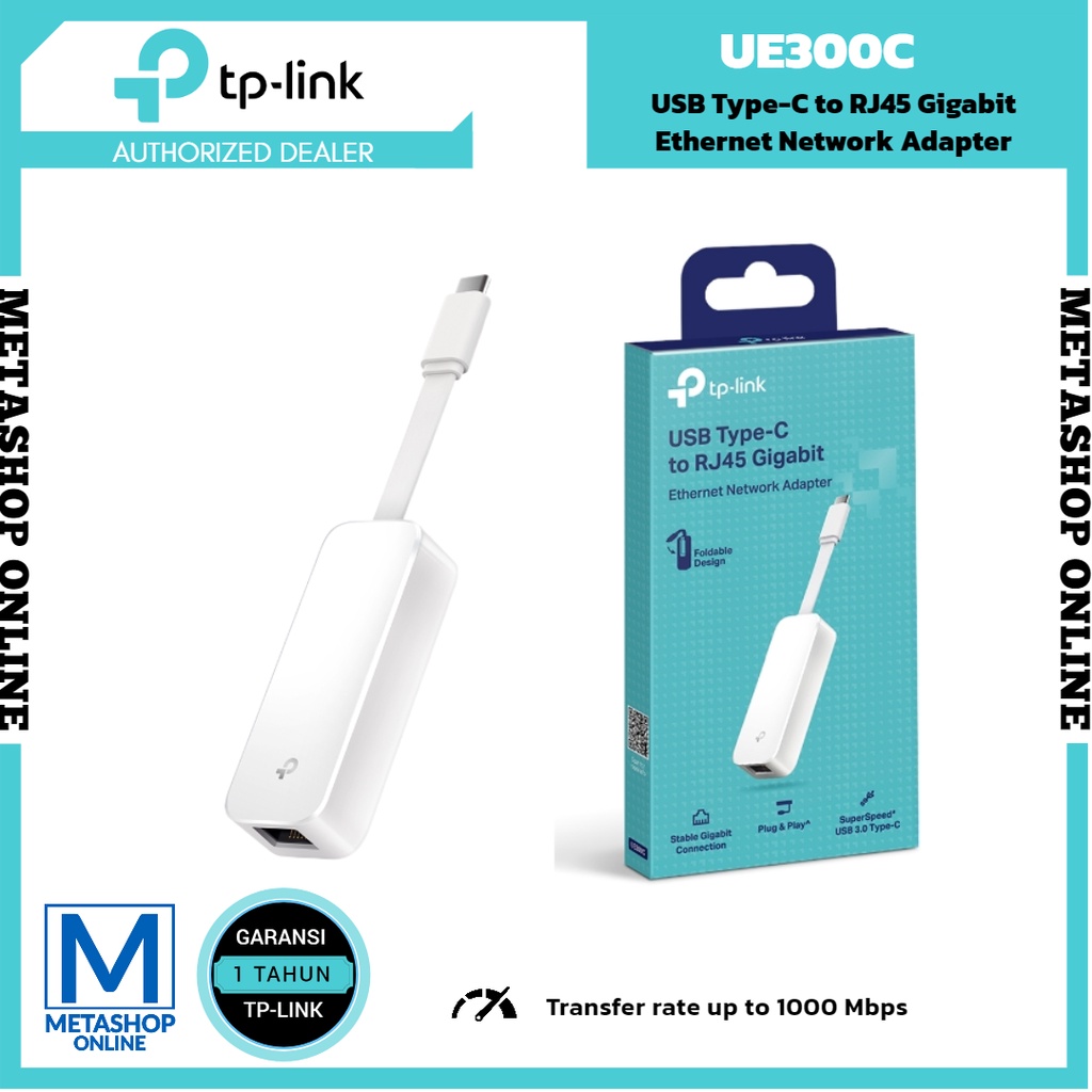 Tp-link UE300C USB Type-C to RJ45 Gigabit Ethernet Network Adapter LAN