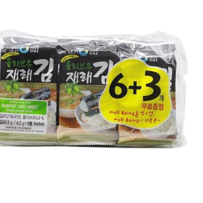 

✨COD✨ Seaweed Nori Chung Jong Won 6+3 packs serbuuu !