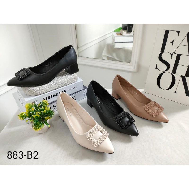 Simoncelli Sepatu Kerja Wanita | Kondangan | Hak Tahu Heels 5 Cm | Sepatu Import 883-B2