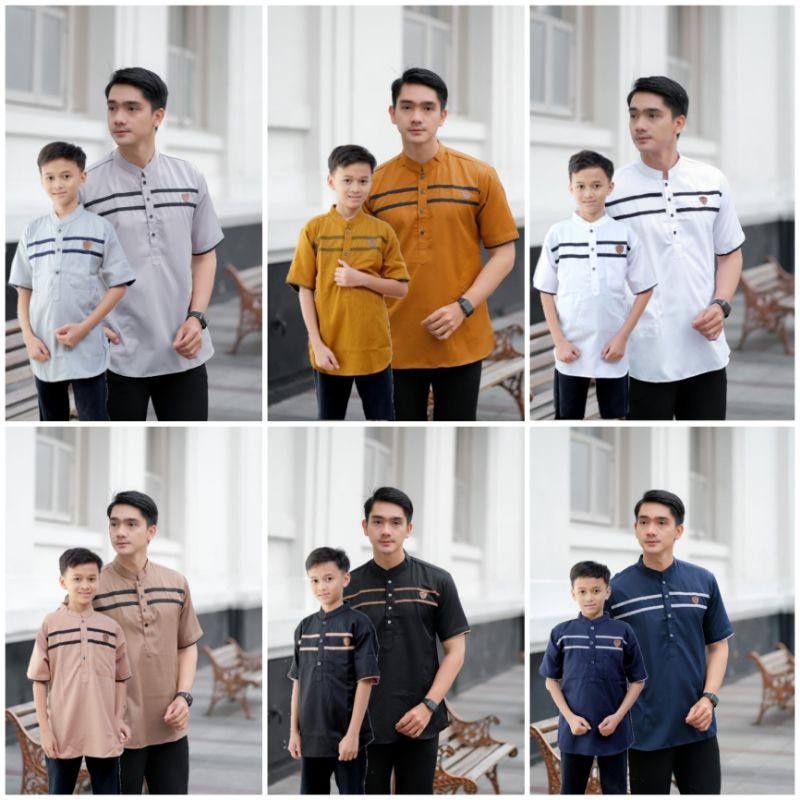 baju Koko kopel ayah dan anak Koko Kurta bonus celana anak