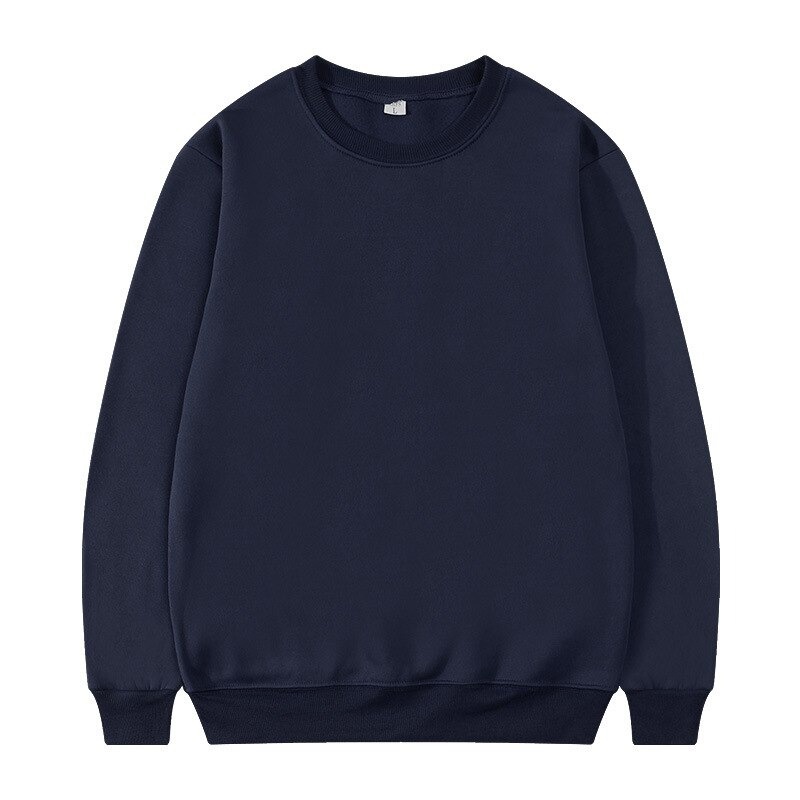 CREWNECK POLOS NAVY BLUE PRIA BAHAN FLEECE PE UKURAN L-XXL SWEATER ORGINAL