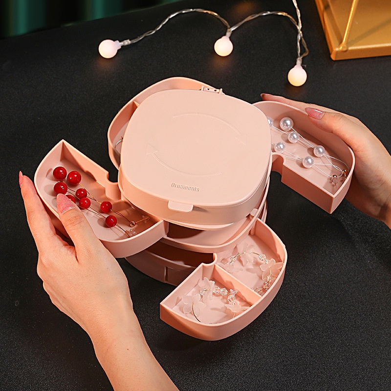 KPP2 Kotak Penyimpanan Perhiasan Premium Model Square Round Kalung Anting Cincin Gelang Storage Case Jewelry Display Box Set Pink Green nordic korea comparement slot akrilik elegan Grid Box Kecil Multi Slot Organizer