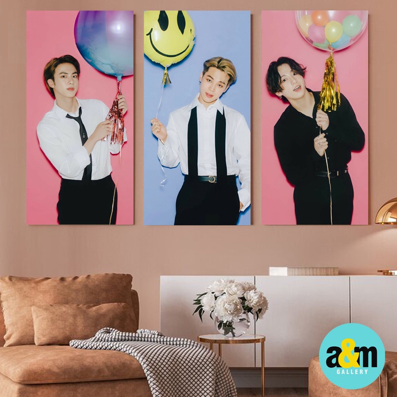 Poster Kayu BTS New Years Eve Version Ukuran 15 x 30 cm I Hiasan Dinding Dekorasi Kamar I Poster Kayu K-POP Dekorasi Kamar - A&amp;M