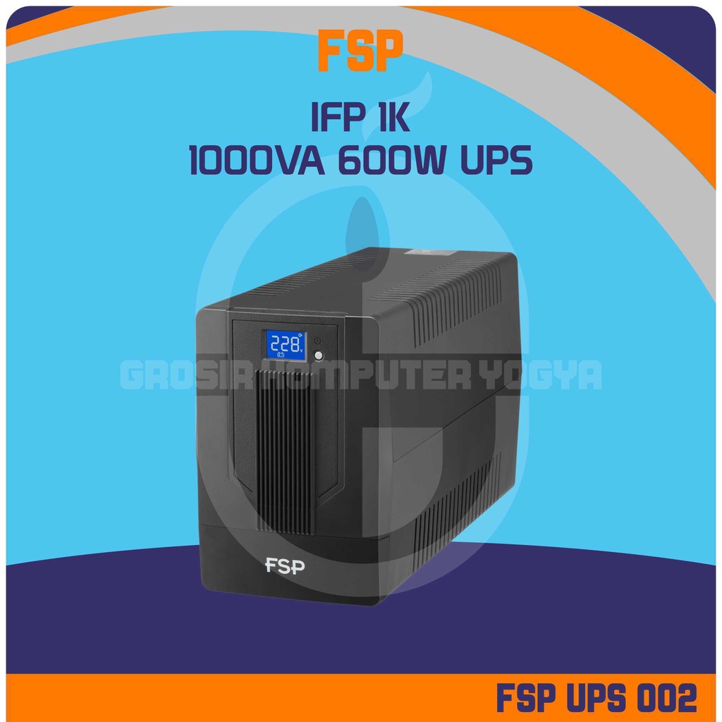 FSP iFP 1K 1000VA 600W LCD Display Intelligent UPS with AVR