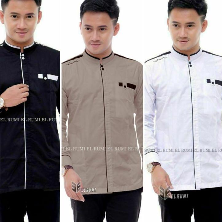 Terbaru Baju Koko El Rumi Baju Koko polos baju Koko Dewasa Baju Koko modern 2021 Terlaris El Rumi