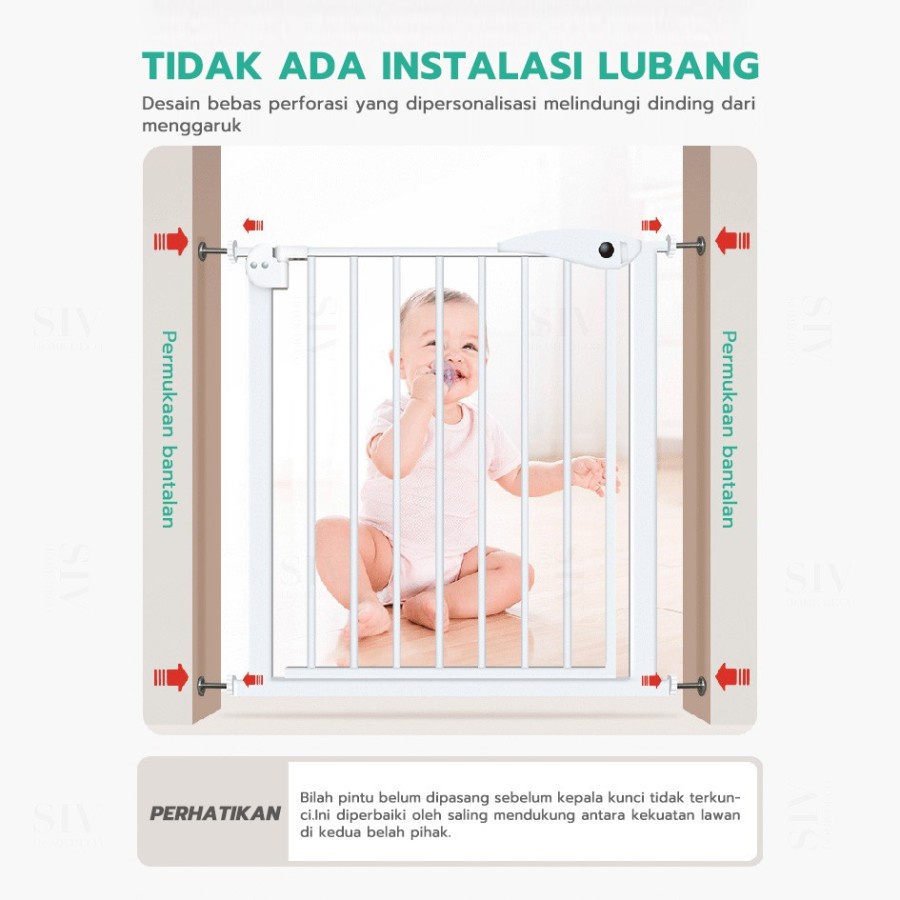 75-84 cm Baby Safety Gate Pagar Pintu Bayi Penghalang Pintu Bayi Pagar Tangga Bayi Pagar Pengaman Bayi Pintu Tangga Pengaman PREMIUM ORIGINAL