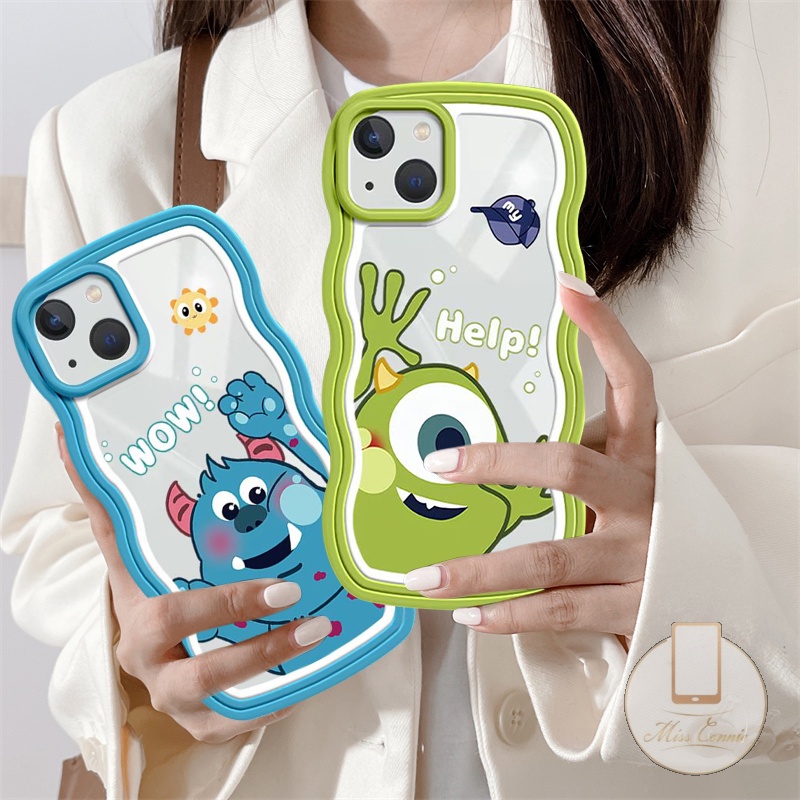 Case OPPO A78 Reno 8T A77 A17 A77s A12 A57 A95 A54 A16E A15 A7 A5s A55 A74 A1K A16 A76 A53 A16K A96 A15s A9 A5 A3s F9 A12E A52 Kartun Lucu Monster University Wavy Edge Soft Cover