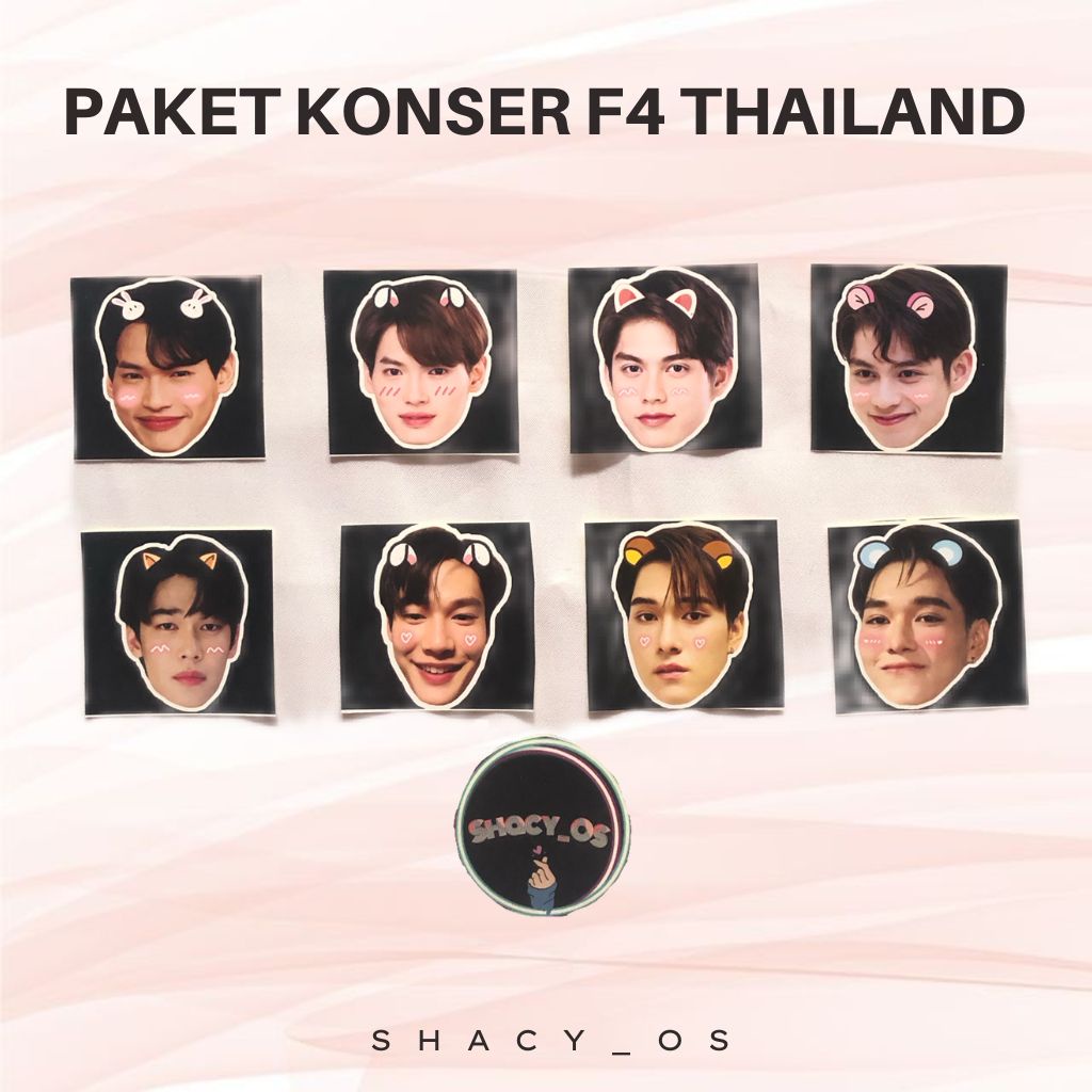 Sticker Muka Lucu F4 Thailand Aktor Bright Win Dew Nani | gomawo.id