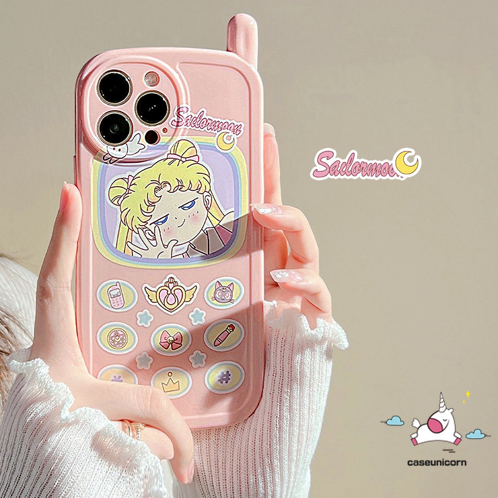 Casing Soft Case Motif Sailor Moon Untuk iPhone 14 7 8 Plus X XR XS Max 11 12 13 14 Pro Max