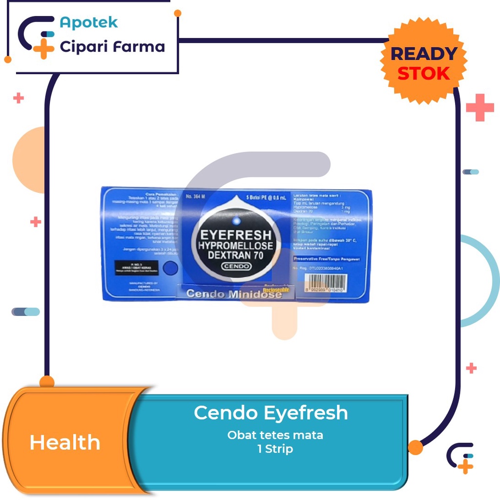 Cendo Eyefresh Obat Tetes Mata Kering | Iritasi Ringan | Infeksi mata