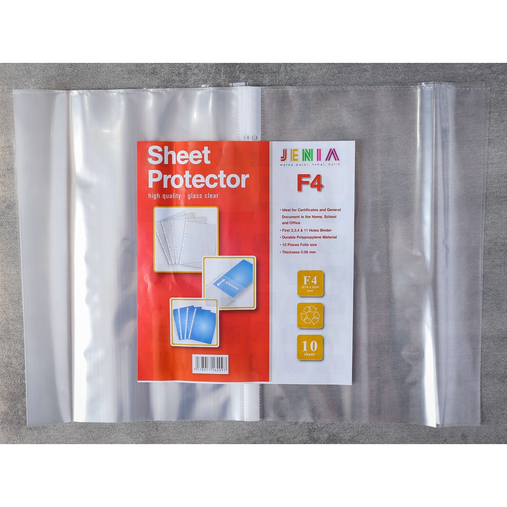 

Sheet Protector / PP Pocket Folio/F4 (Isi 10 Lembar / Sheets)