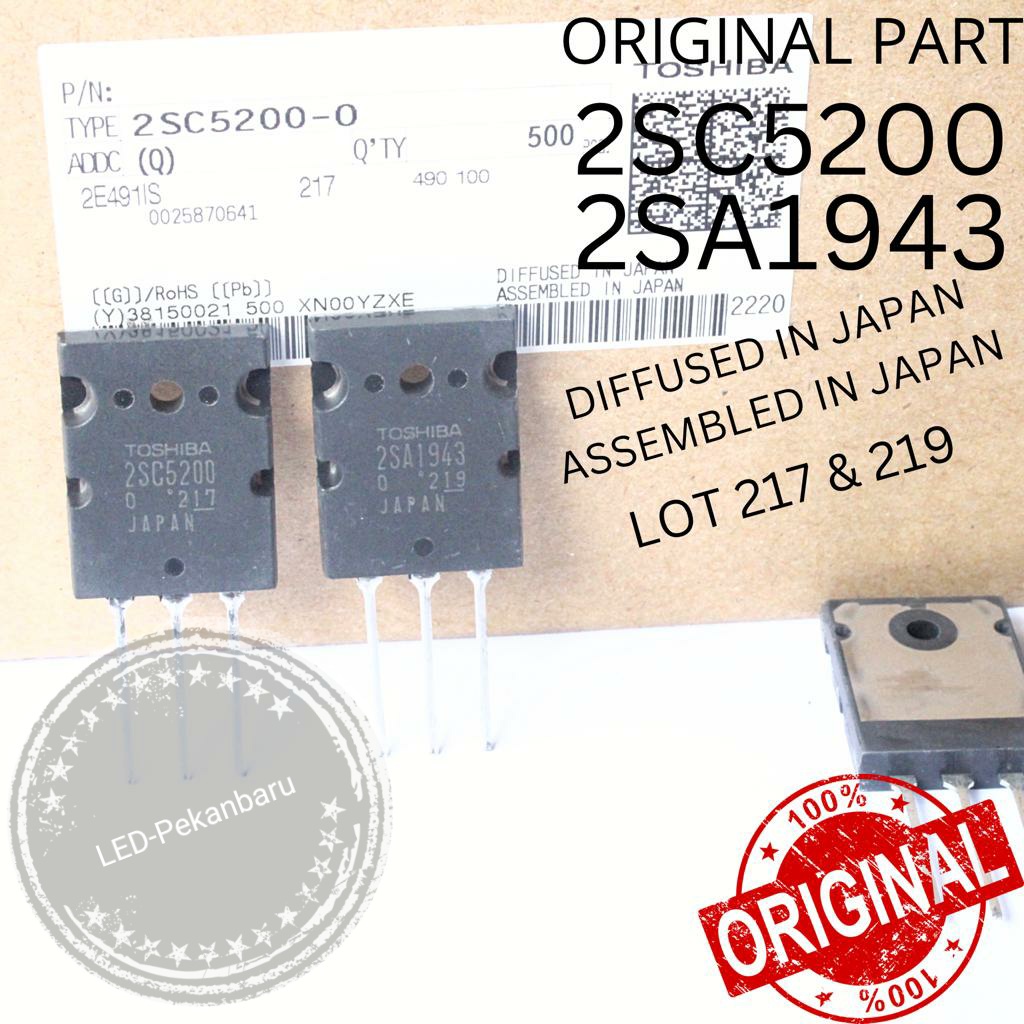 ORIGINAL 2SC5200 2SA1943 SC5200 SC 5200  SA1943 SA 19743 TOSHIBA ORI