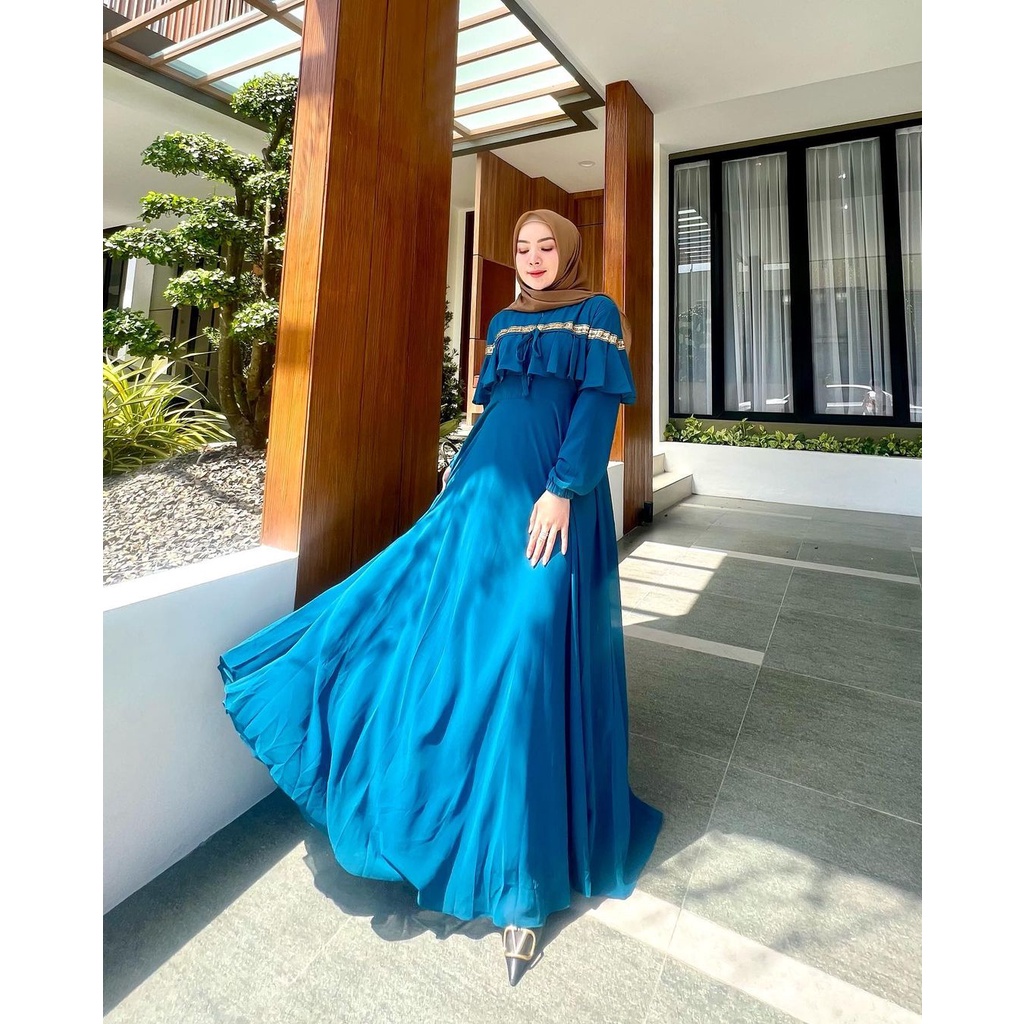 SABRINA DRESS ORIGINAL GAMIS PESTA SYAR'I CERUTI BABYDOLL PREMIUM