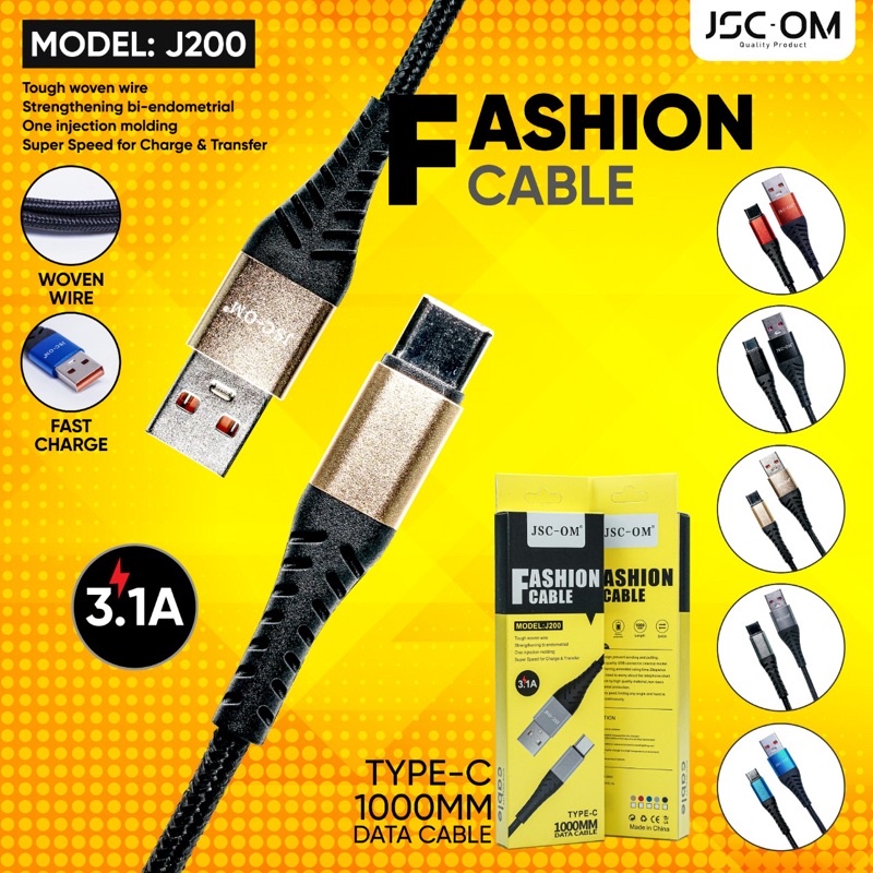 Kabel data JSC-OM J200 Fast Charging Type C DUS Import