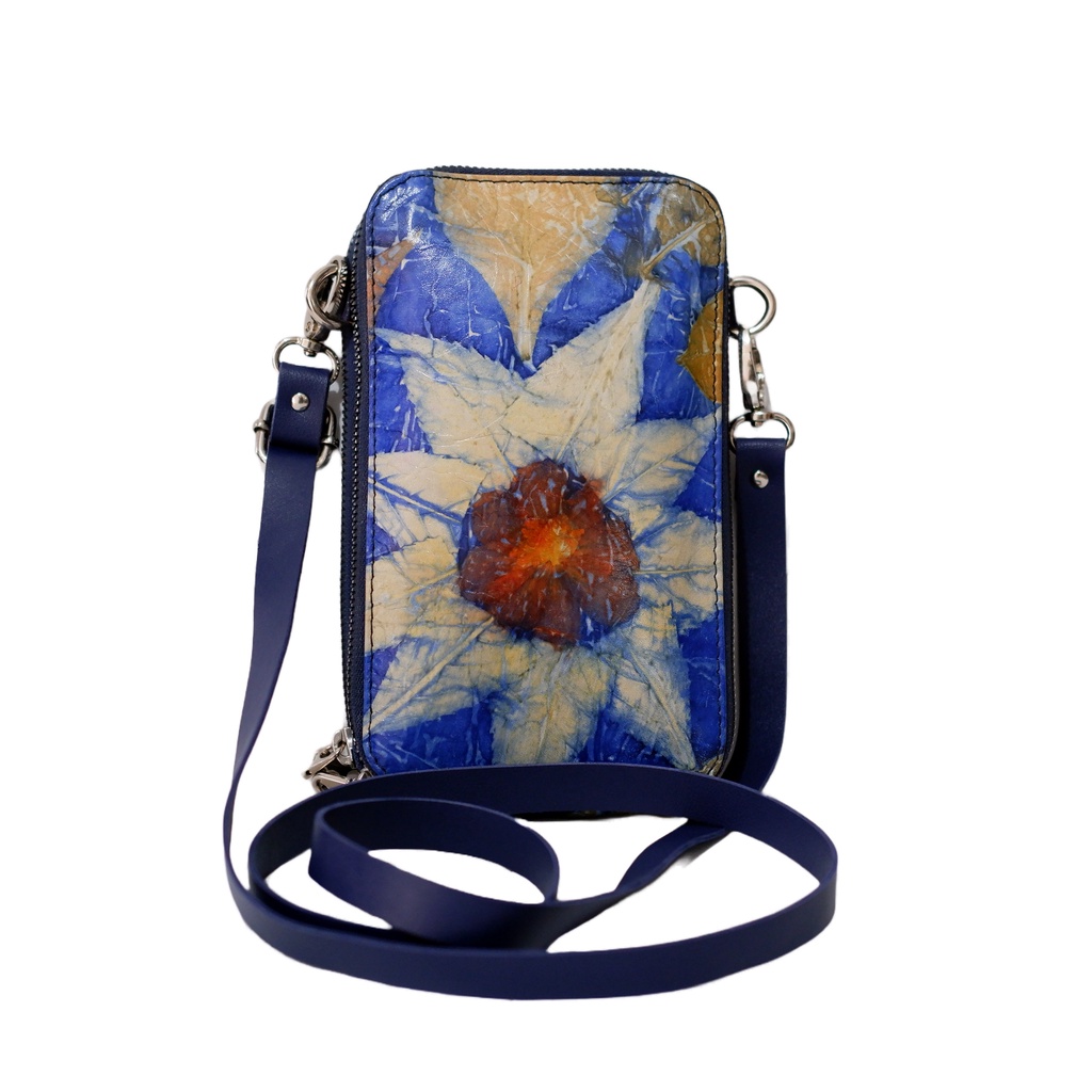 Tas Selempang Handphone Kulit Ecoprint KAYNORA
