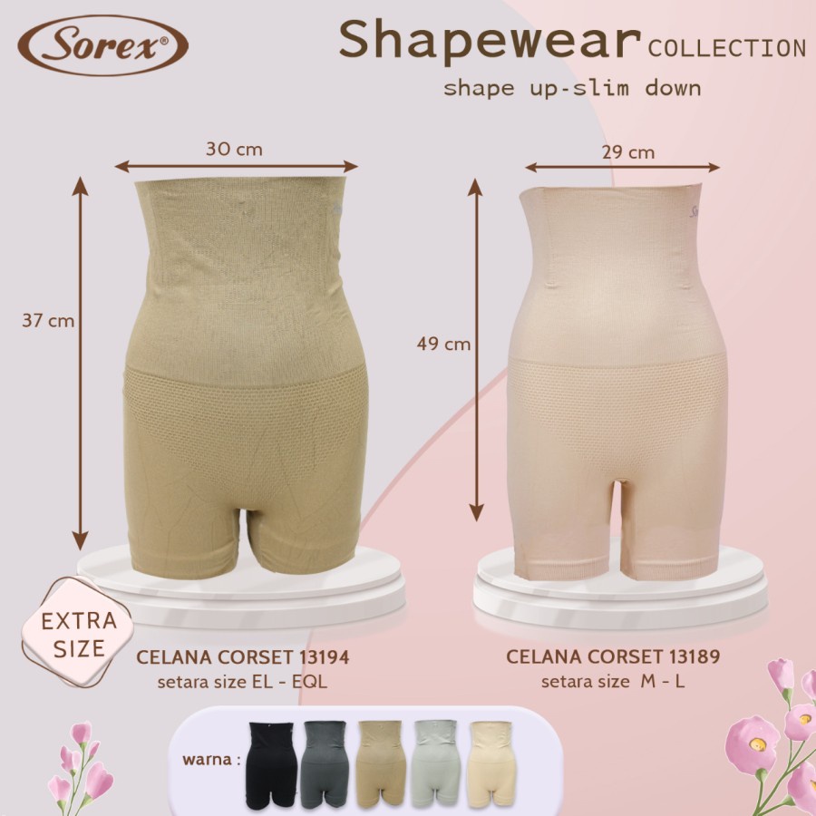 Sorex Celana Corset Pelangsing Shapewear Jumbo Freesize CC 13194