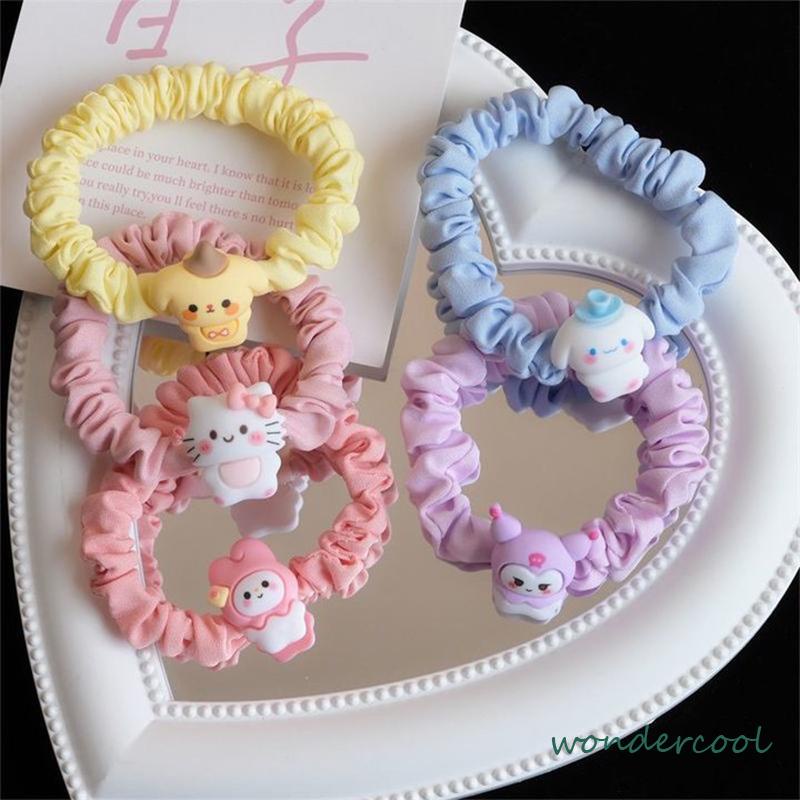 Cincin Usus Kecil Kartun Anjing Cinnamoroll  Cincin Rambut  Gaya Manis Manis Lucu Tali Rambut-Won