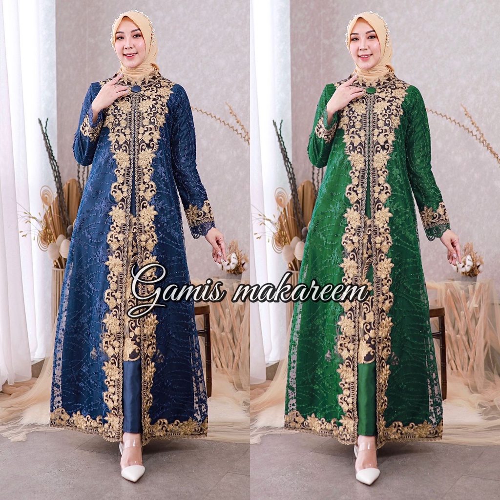 Gamis Makarem Brand Pelangi Jaya || Dress Pesta Modern || Gamis Seragam Kekinian || Bayar di Tempat