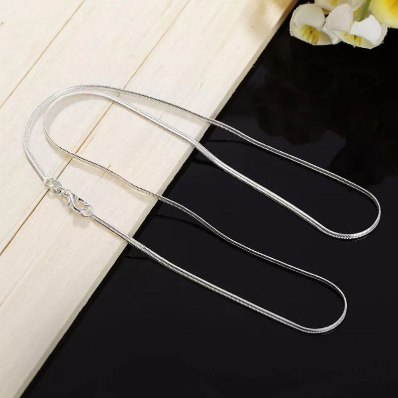 kalung titanium model casandra pipih untuk pria dan wanita gepeng anti karat
