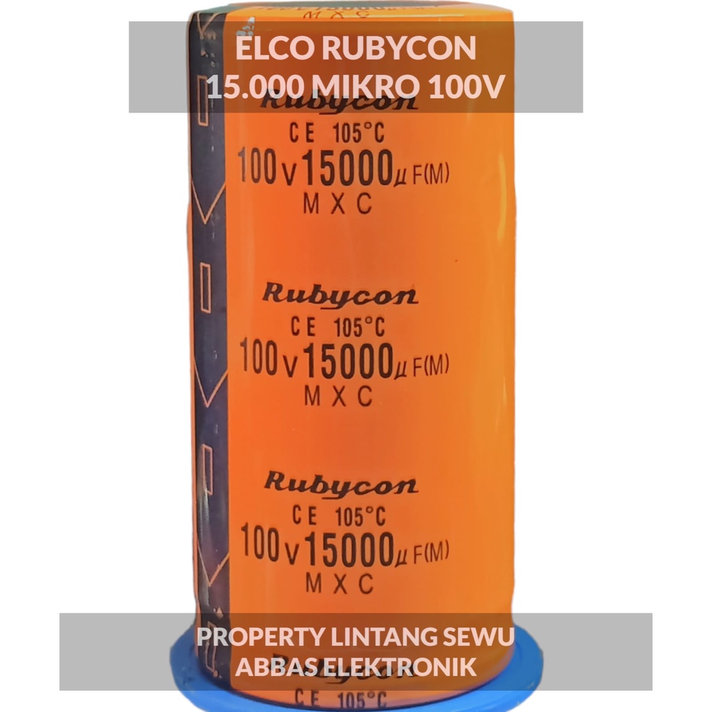 ELCO ELKO 15.000UF 100V RUBYCON ELCO 15000 MIKRO 100 VOLT RUBYCON RUBIKON