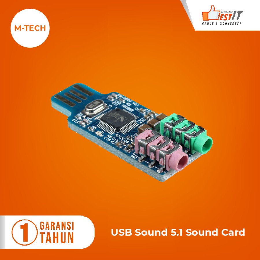 USB Sound 5.1 Sound Card M-Tech Original