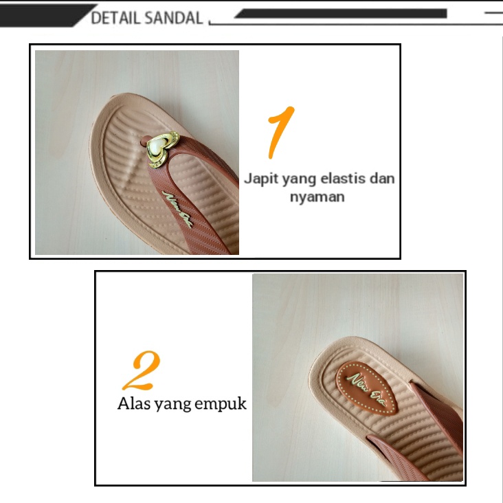 gos NEW ERA LB E15082 Sandal Jepit Wanita