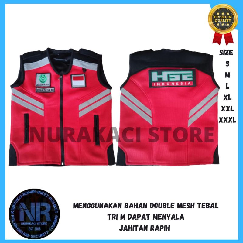 Full Logo Rompi HSE Merah | Rompi HSE K3