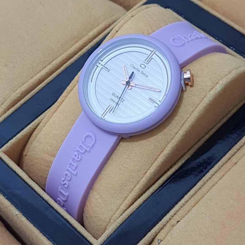 jam tangan wanita charles delon original anti air + BOX