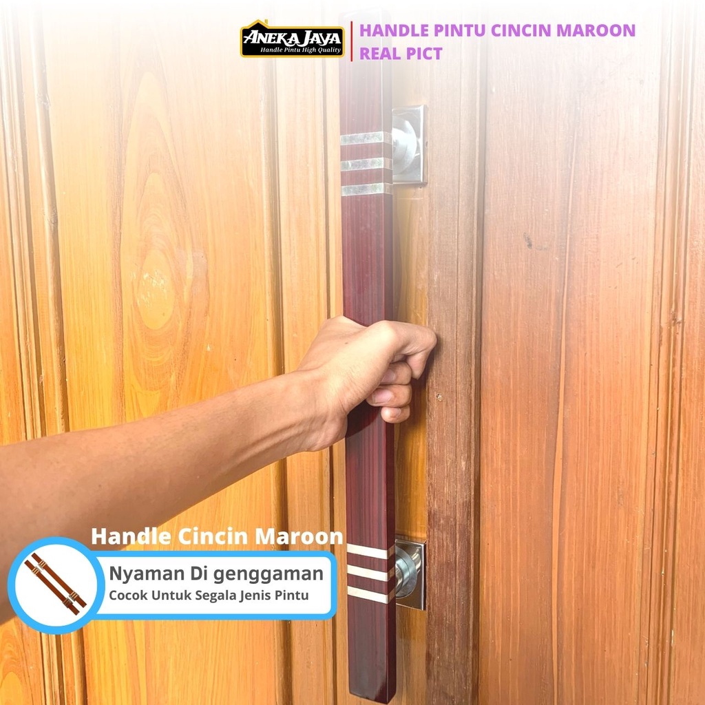 1 Satu Set Handle Pintu Kunci Rumah Panjang 60 cm 45 33 Gagang Tarikan Pintu Stainlees Murah Terbaru