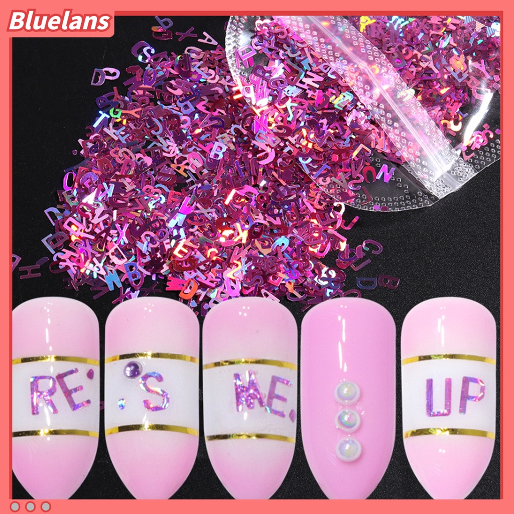 (In Stock) Kacamata Hitam Lensa Warna Warni ♡Payet Glitter Ultra Tipis Bentuk Huruf Campur Untuk Dekorasi Manicure DIY