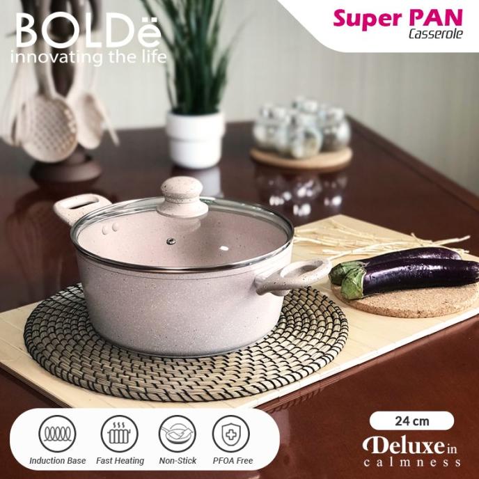 BAYAR DITEMPAT BOLDe Superpan Casserole Pots 24cm /PERALATAN MASAK SET/PANCI PRESTO/PANCI SET/WAJAN 