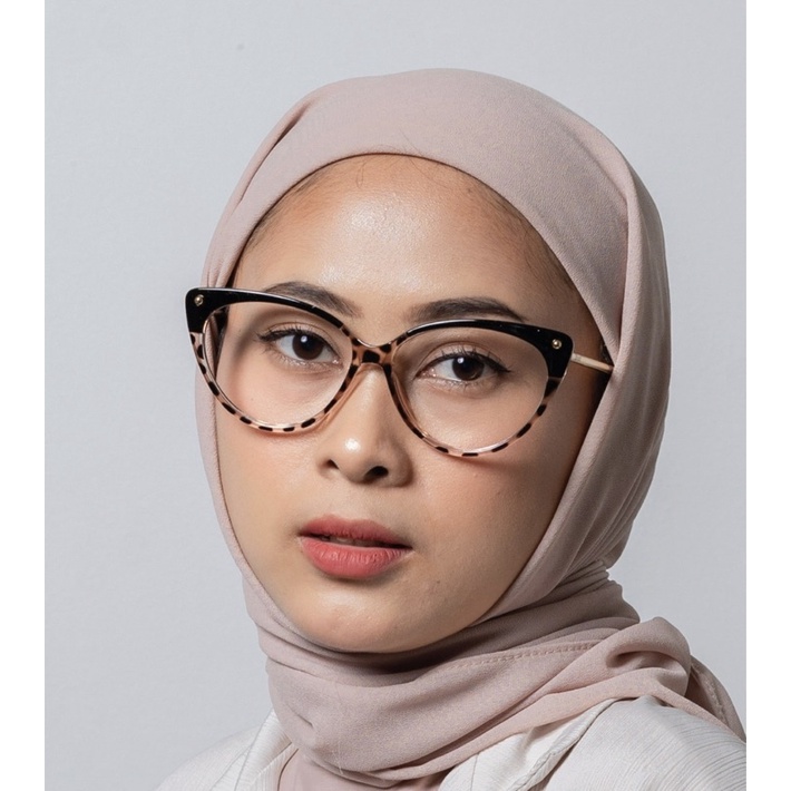 Kacamata Cateye 93308-Frame Kacamata Minus Anti Radiasi Photocromic Blueray Bluecromic