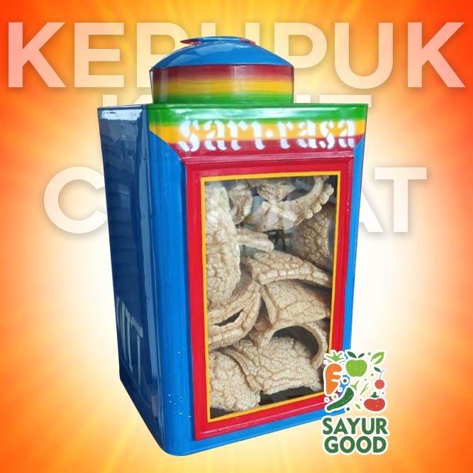 

Kerupuk Coklat/Kulit Warung/Warteg Matang Kaleng Kaca Beserta Isi 30-35pcs