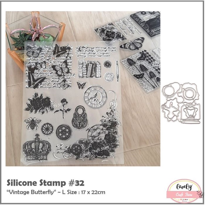 

Sale!!! Transparent Silicone Rubber Clear Stamp 32-Cards, Art Craft, Scrapbook Diskon