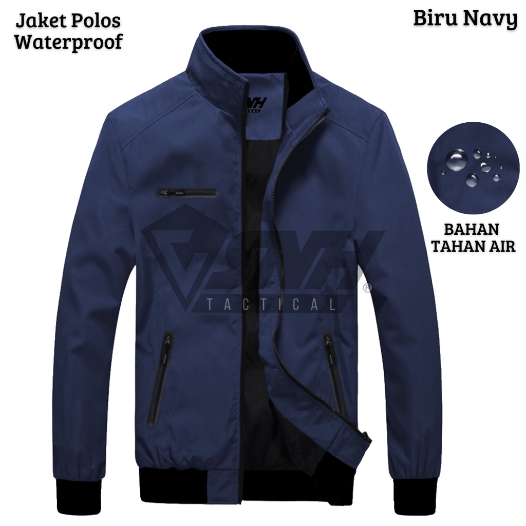 Jaket Polos Zipper Harrington Tahan Air Anti Angin