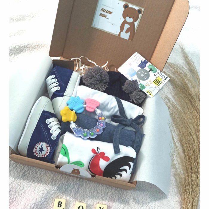 

[COD] Hampers bayi laki-laki kado lahiran kado bayi unik giftset - Biru
