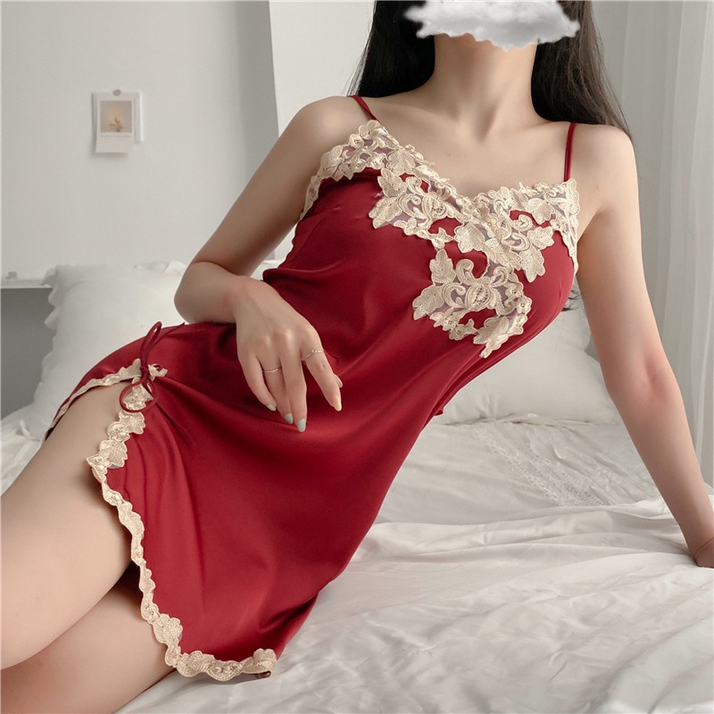 Sexy lingerie short skirt large size suspender nightdress home uniform sexy temptation pajama suit