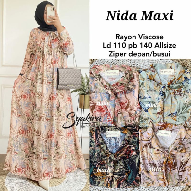 NIDA MAXY DRESS RAYON VISCOSE SYAKIRA