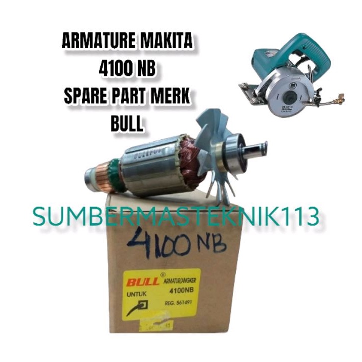 ARMATURE MAKITA 4100 NB ANGKER MESIN MARBLE CUTTER MAKITA 4100NB BULL