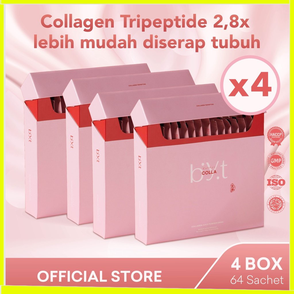 BYT COLLA 4 Box - Kolagen / Collagen Tripeptide BPOM HALAL ORIGINAL ORI DARENSGOWN MAKASSAR