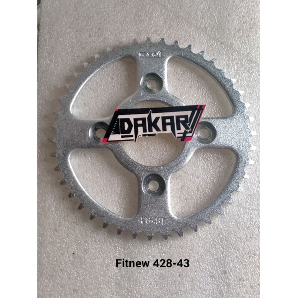 Gir/gear belakang honda KARISMA 428-43T Blade/Revo absolute/Supra fit new