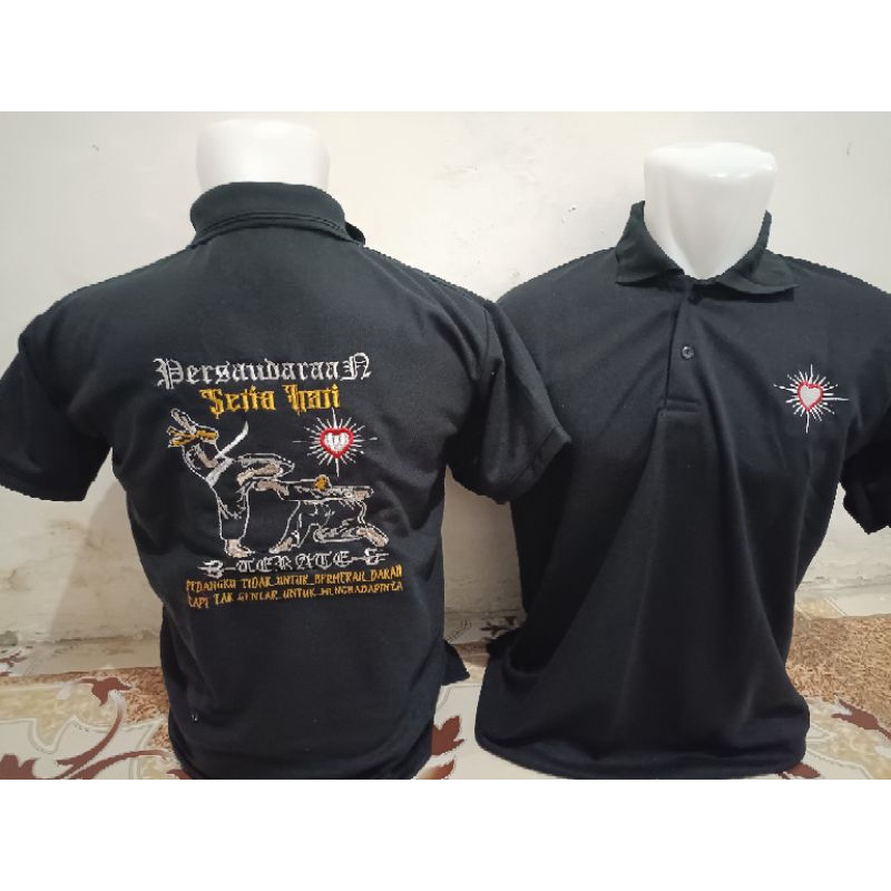 KAOS KERAH PSHT KAOS POLO PSHT KAOS BORDIR PSHT KOAS KERAH TERATE-Kaos Polo PSHT Terbaru full bordir