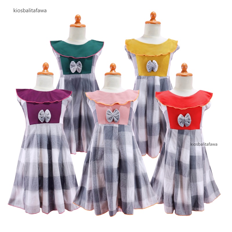 (BLUDRU FLANEL) Dress Cantika uk 6-7 Tahun / Baju Anak Perempuan Harian Yukensi Murah Grosir