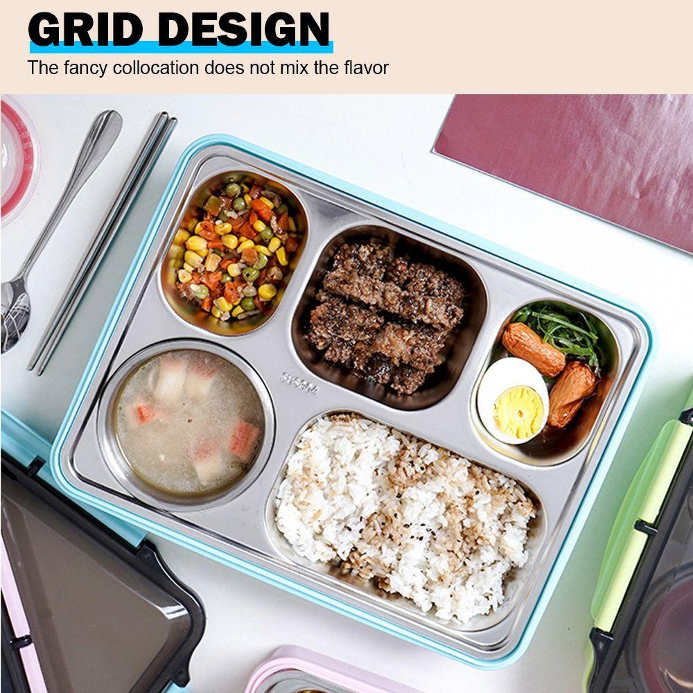 Preva Insulation Lunch Box Mudah Dibawa304Kotak Makan Siang Kerja Insulasi Thermal Stainless Steel