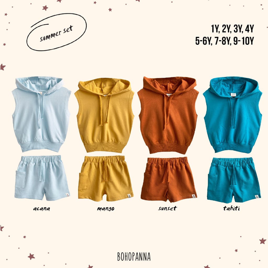 Bohopanna Basic Disney / Summer Set / setelan anak