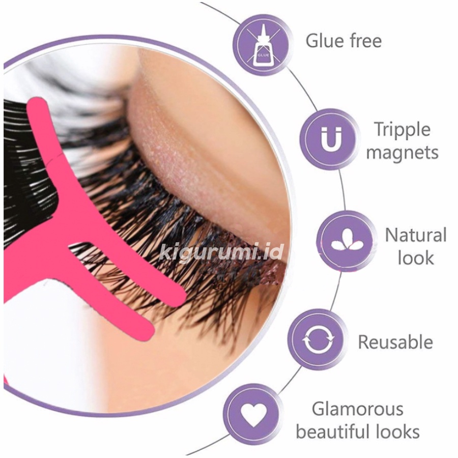 Eyelash Magnet Bulu Mata 3D Tanpa Lem Eye Lash Palsu Extention XX085