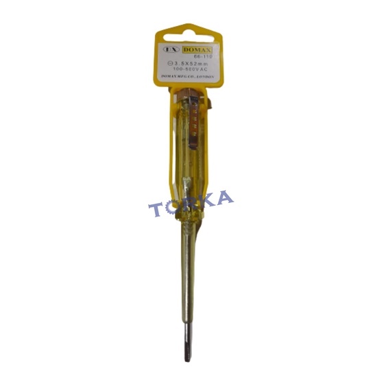 Obeng Testpen DOMAX-Kuning / Testpen Elektrik / Torka