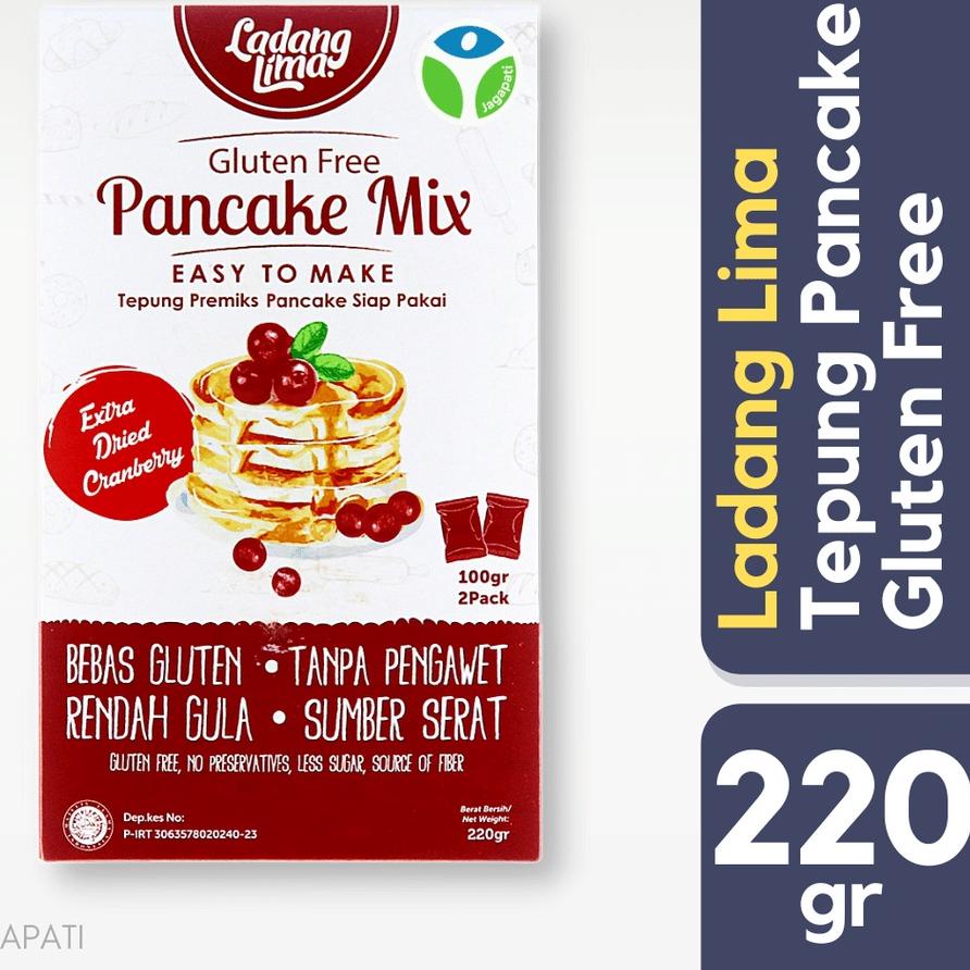 

10.10 sale Ladang Lima - Tepung Pancake Mix 220gr - Bebas Gluten - Jagapati !!