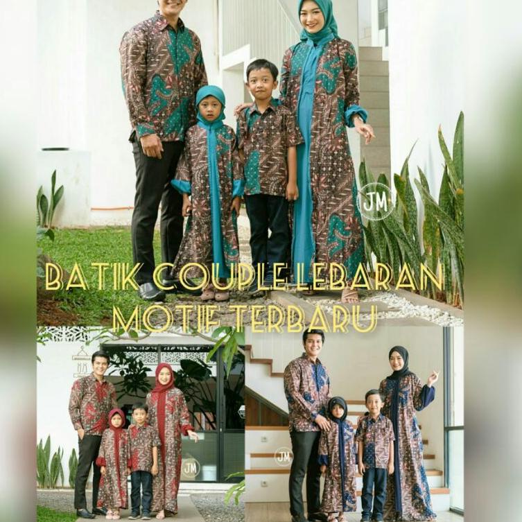 Set Keluarga Raya Motif Tulis . Set Keluarga andin . Couple Batik Keluarga . Sarimbit Family . Gamis
