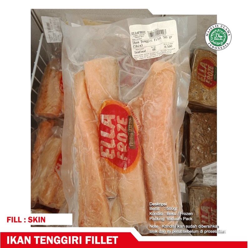 

Ikan Tenggiri Fillet 1/2 kg (Skin)